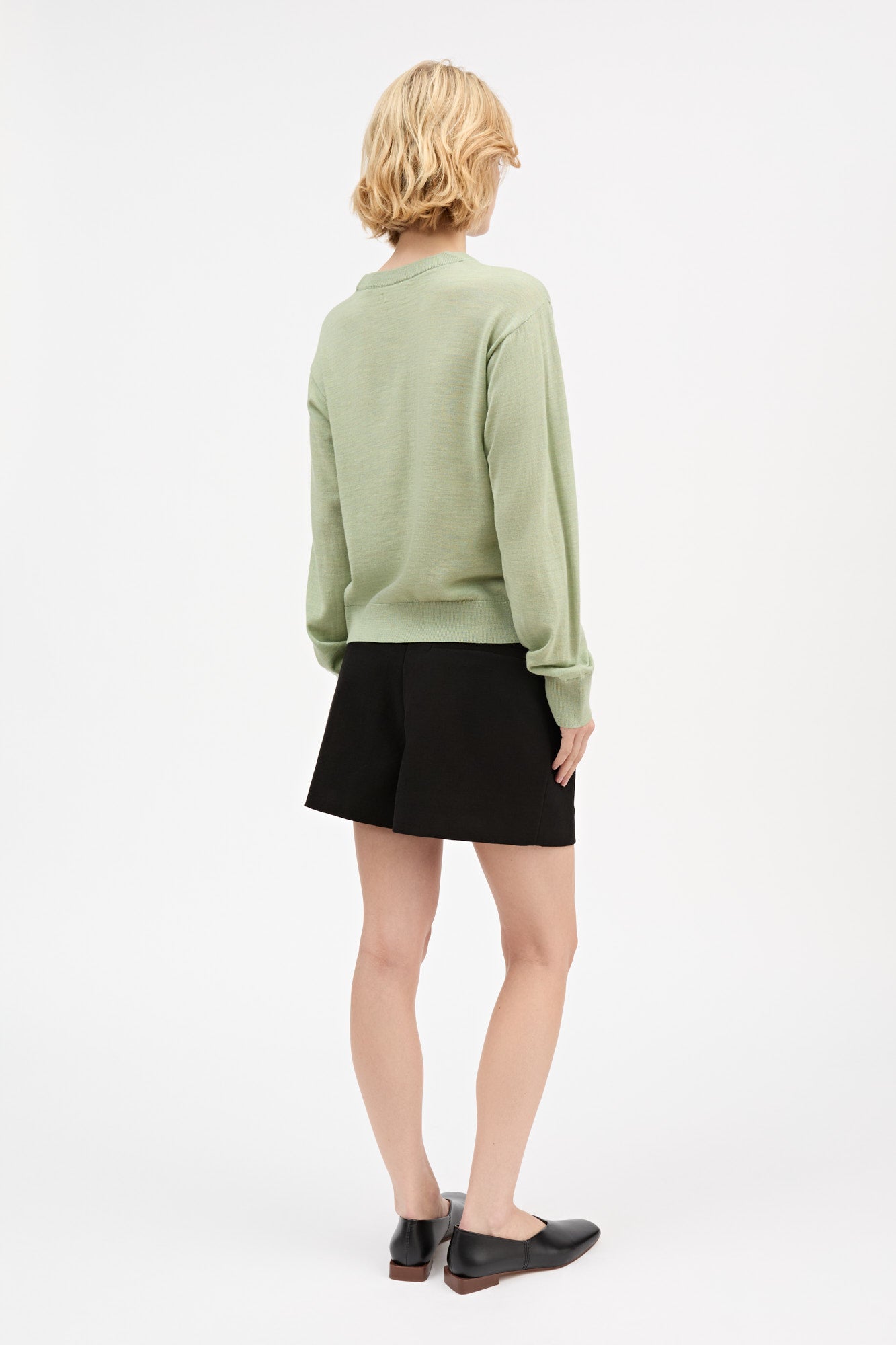 Skall Studio Amara o-neck jumper Jumper Light green mélange