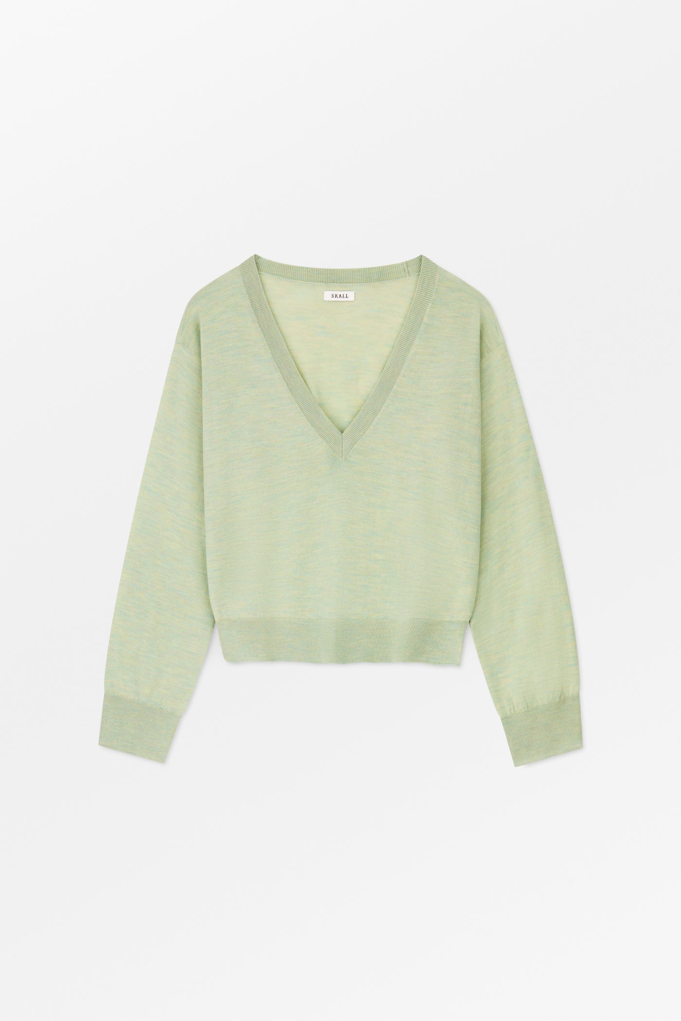 Skall Studio Amara v-neck jumper Jumper Light green mélange