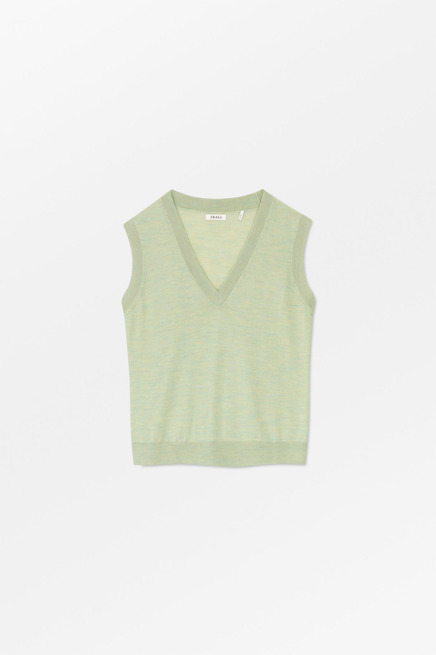 Skall Studio Amara v-neck vest Vest Light green mélange
