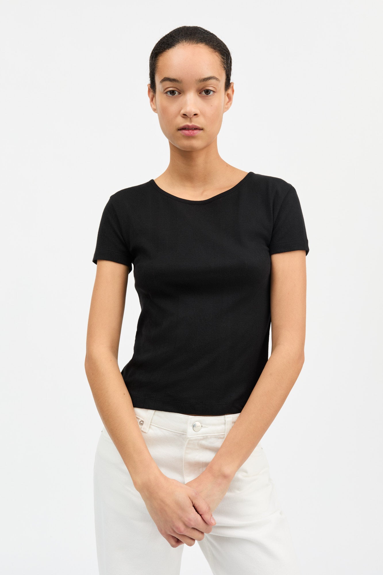 Skall Studio Anna cap sleeve tee Tee Black