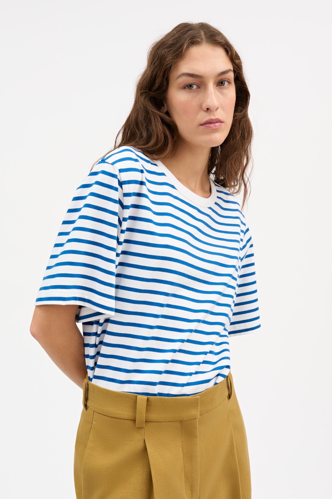 Skall Studio Boyfriend tee Tee Classic blue/Optic white stripe