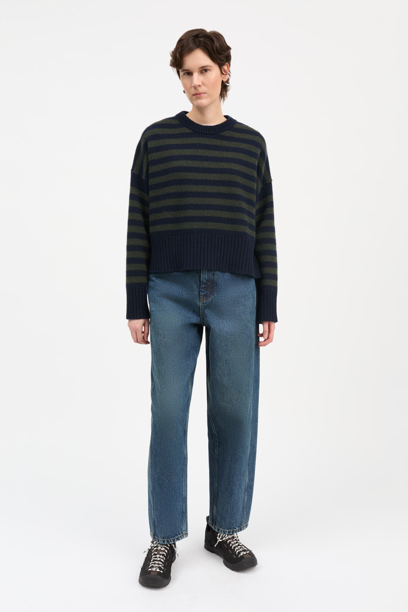 Skall Studio Campa Jumper Jumper Navy/Dark green stripe