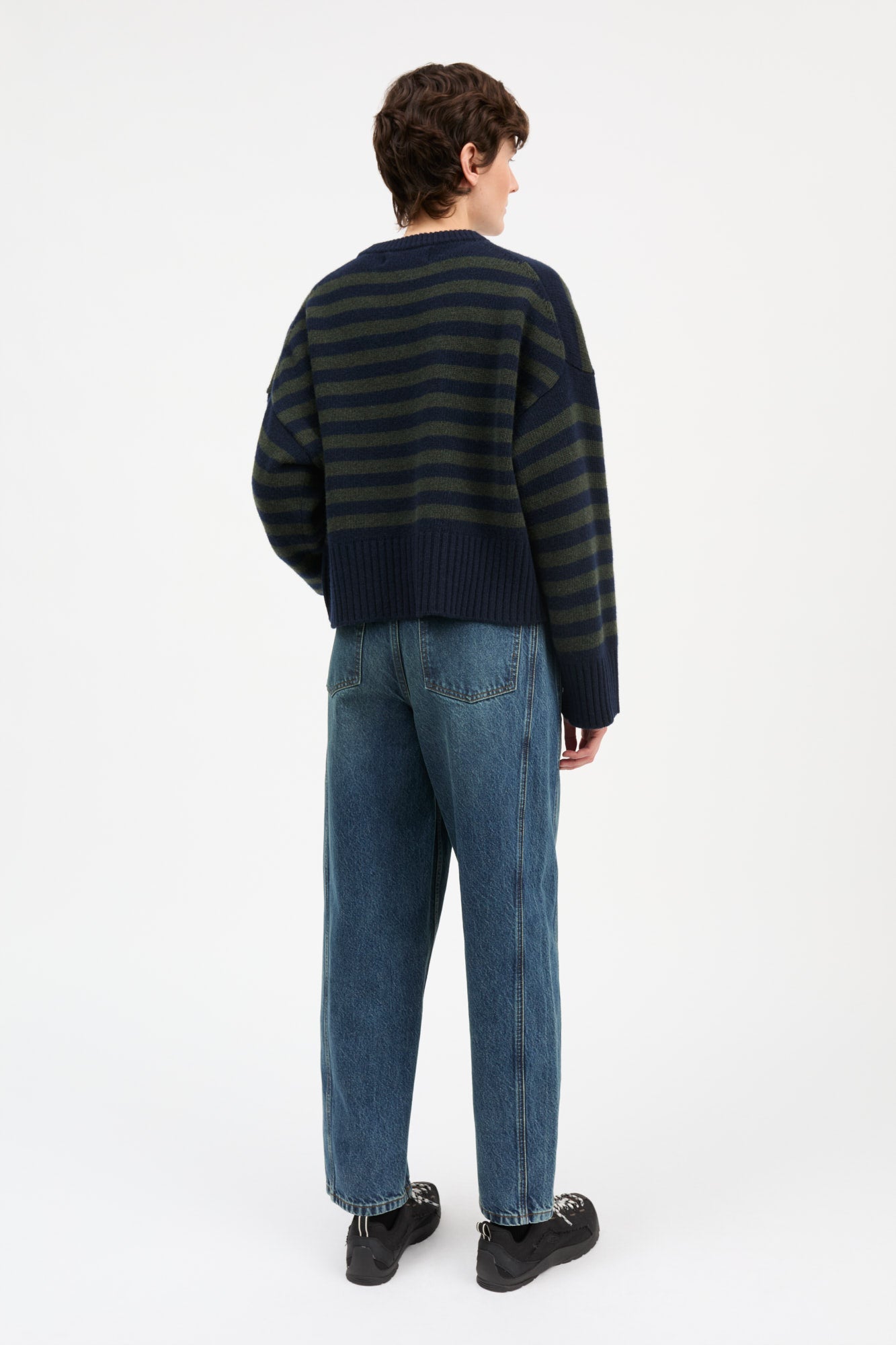 Skall Studio Campa Jumper Jumper Navy/Dark green stripe