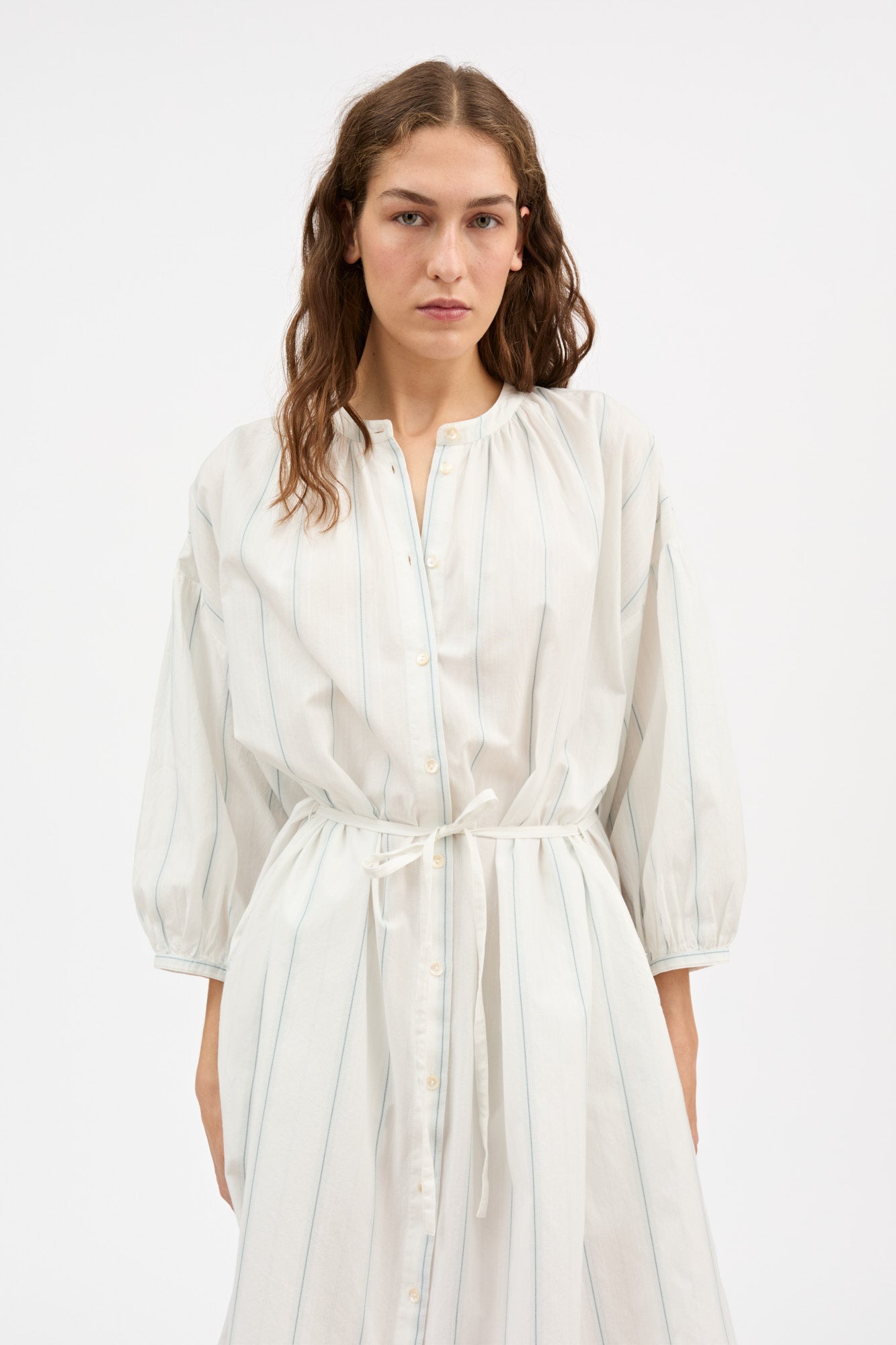 Skall Studio Cilie shirtdress Dress White/Navy stripe