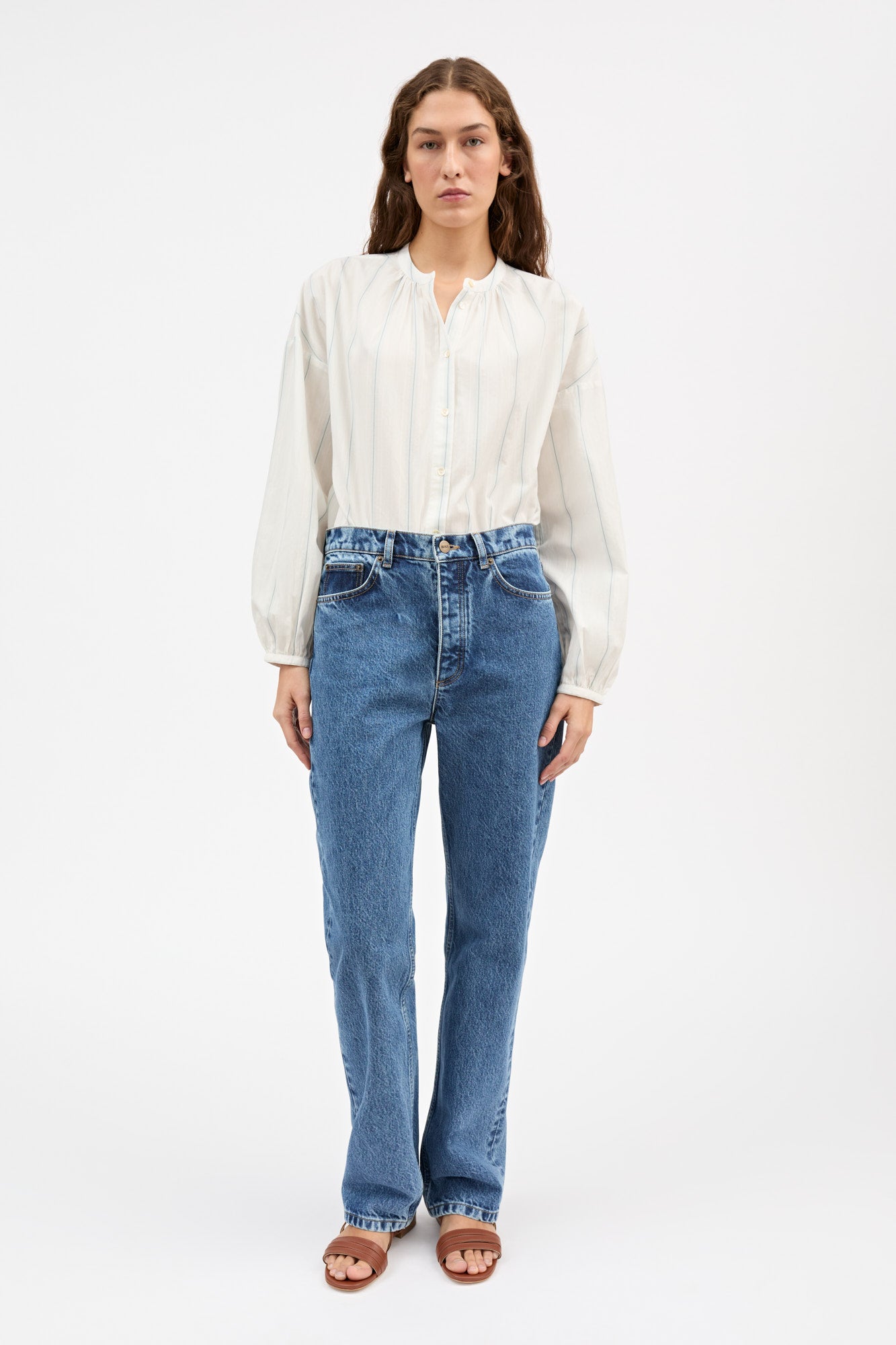 Skall Studio Cilla shirt Shirt White/Navy stripe