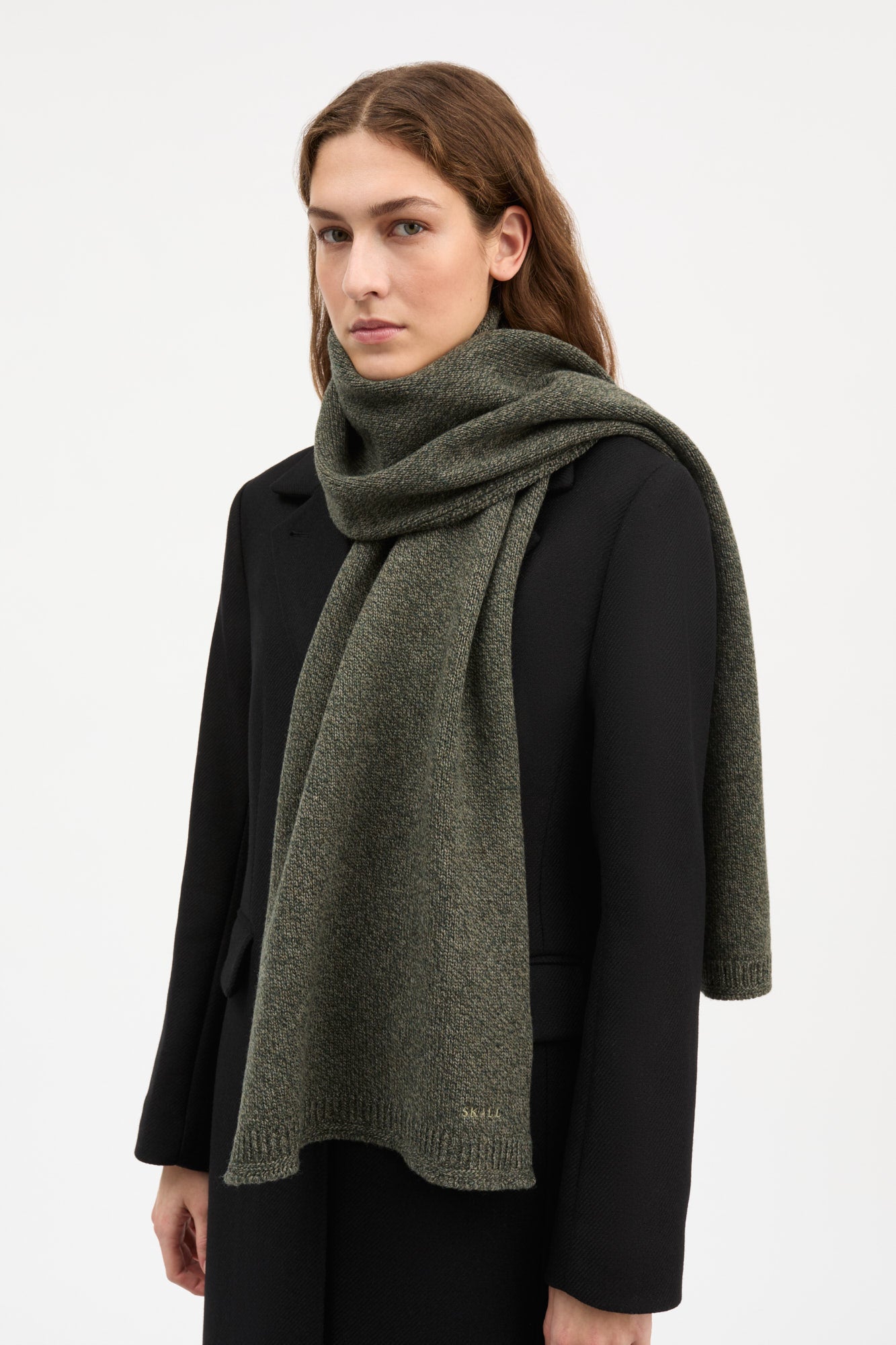 Skall Studio Cleo scarf Scarf Deep green mélange