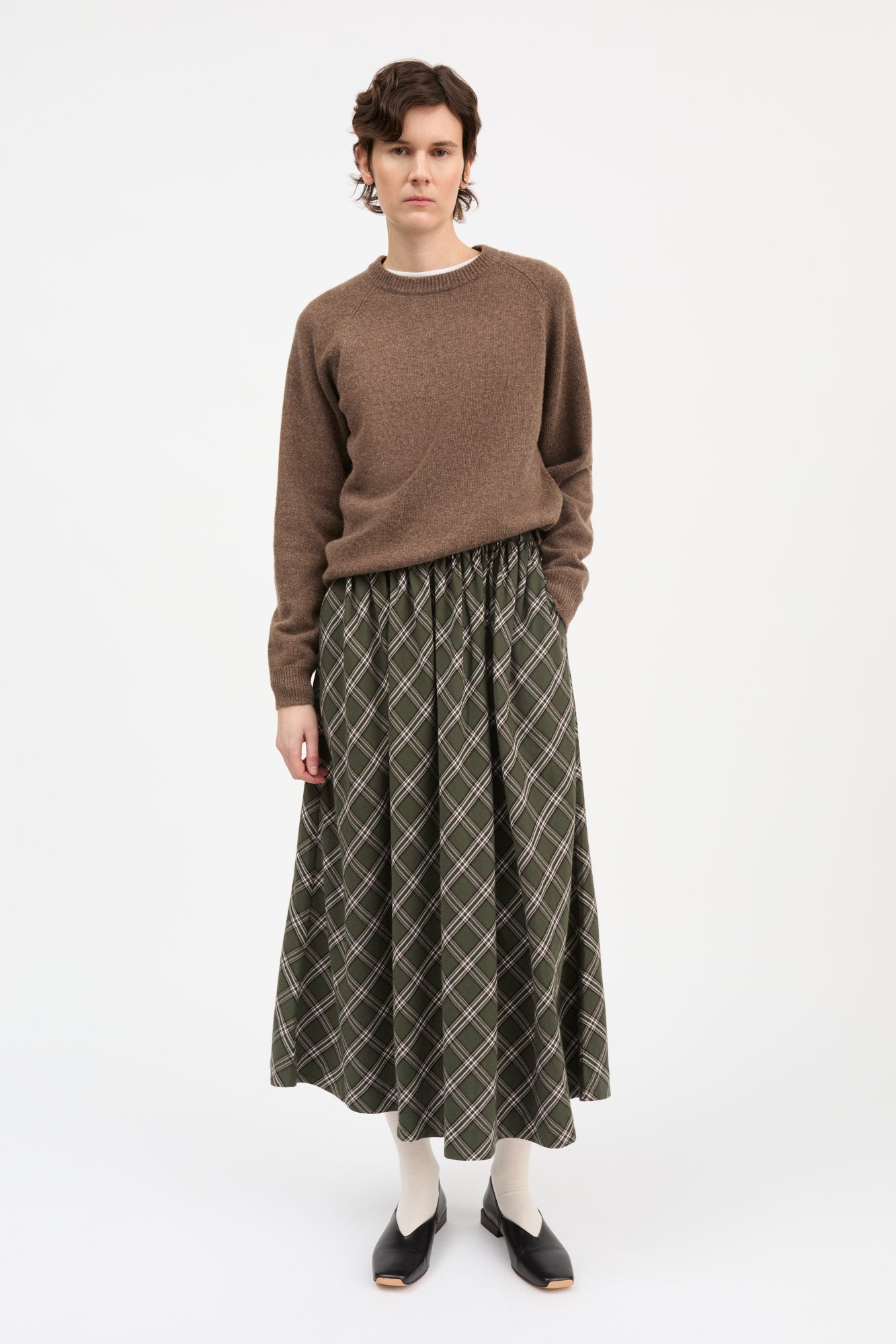 Skall Studio Dagny skirt Skirt Green/White check