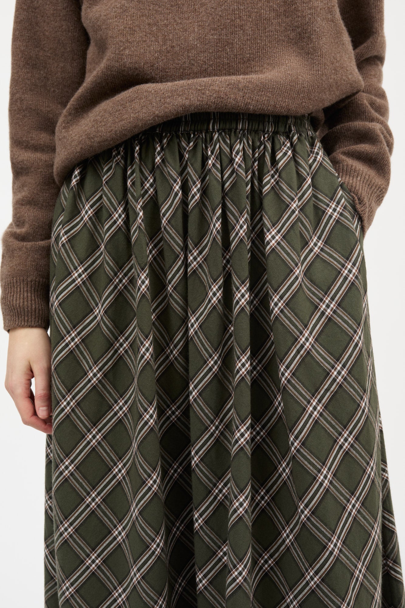Skall Studio Dagny skirt Skirt Green/White check