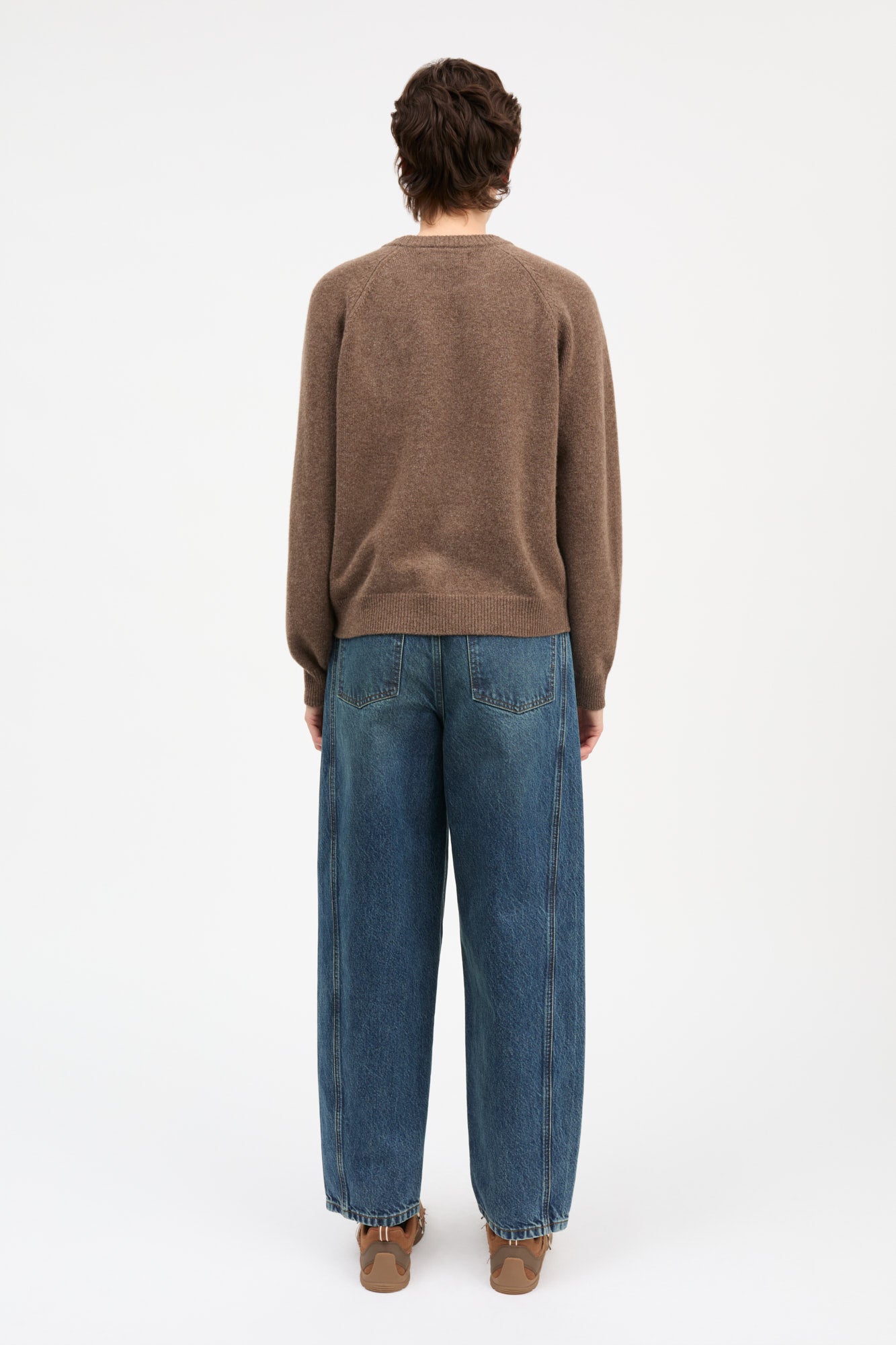 Skall Studio Drew o-neck Jumper Brown mélange