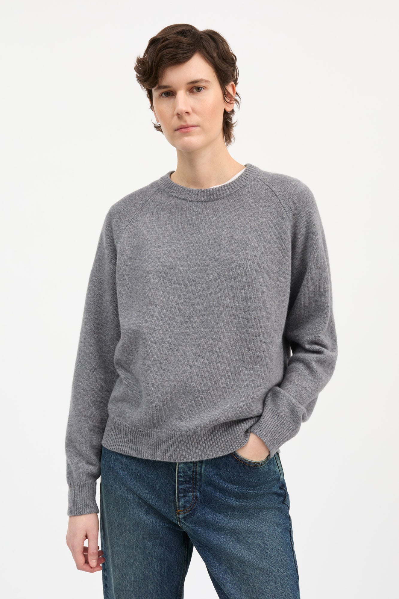 Skall Studio Drew o-neck Jumper Stone mélange