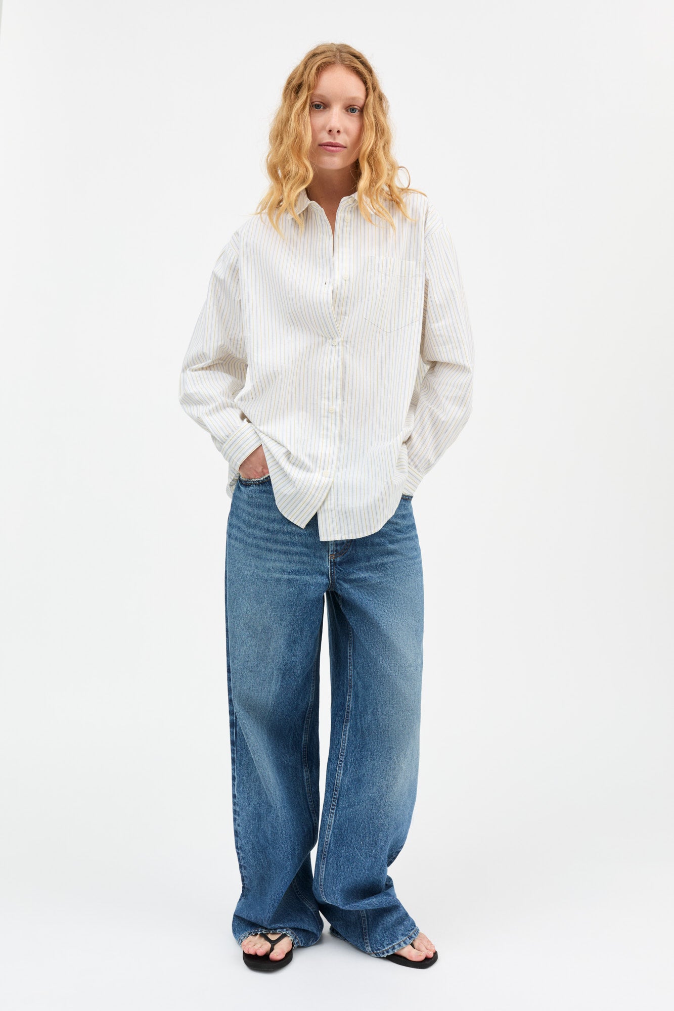 Skall Studio Edgar shirt Shirt Yellow/Blue stripe