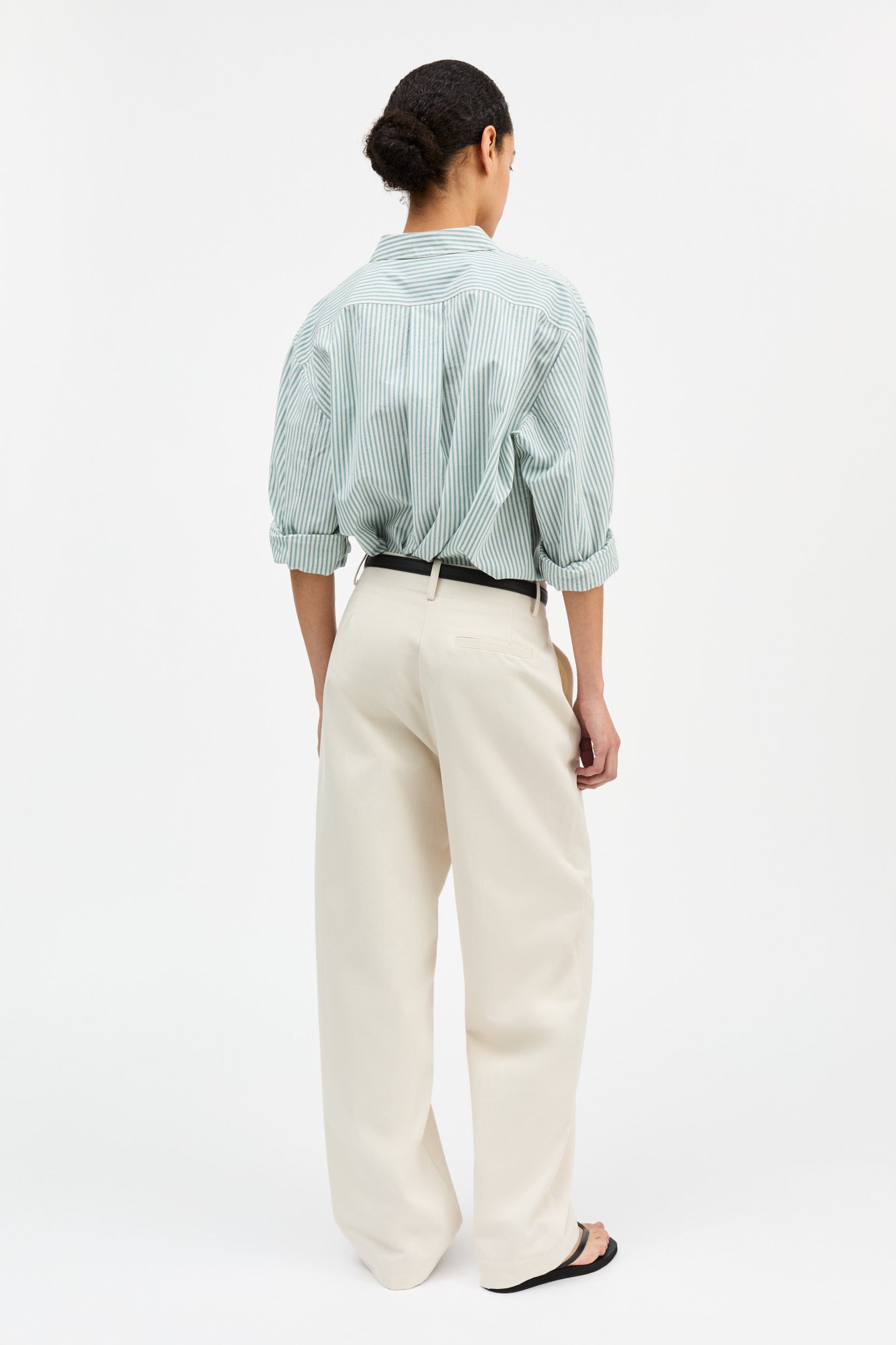 Skall Studio Edgar shirt Shirt White/Aqua stripe
