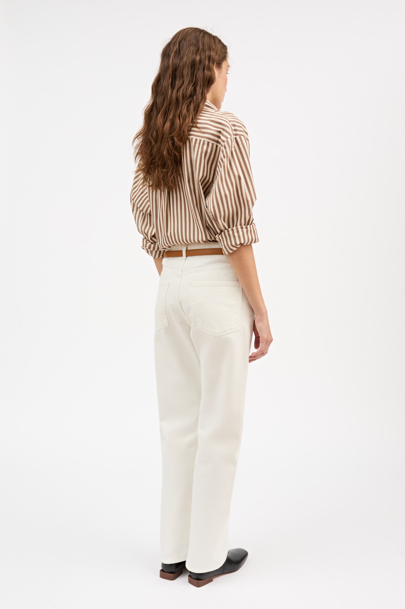 Skall Studio Edgar shirt Shirt Brown/Ecru stripe
