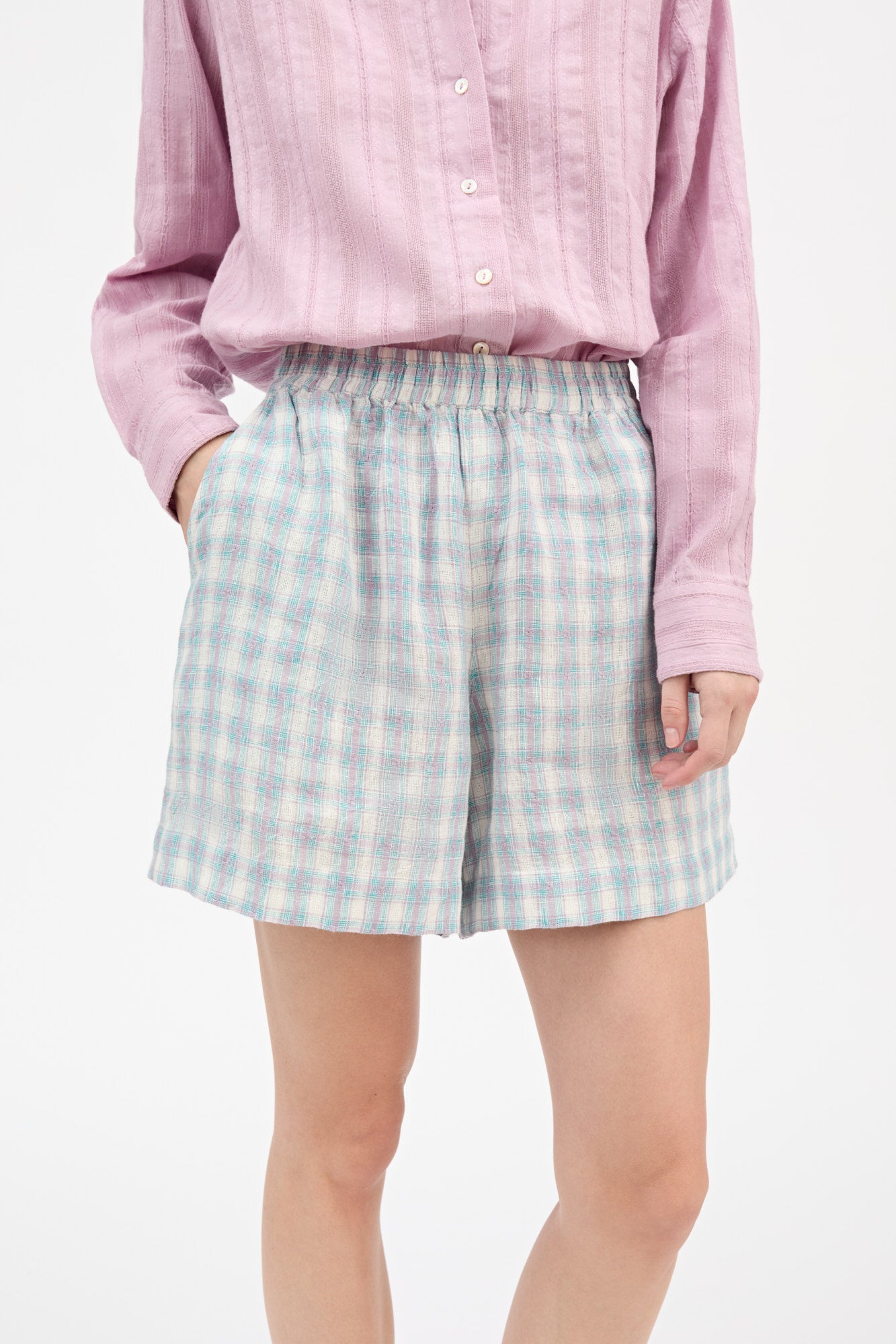 Skall Studio Edgar shorts Shorts Purple/blue check