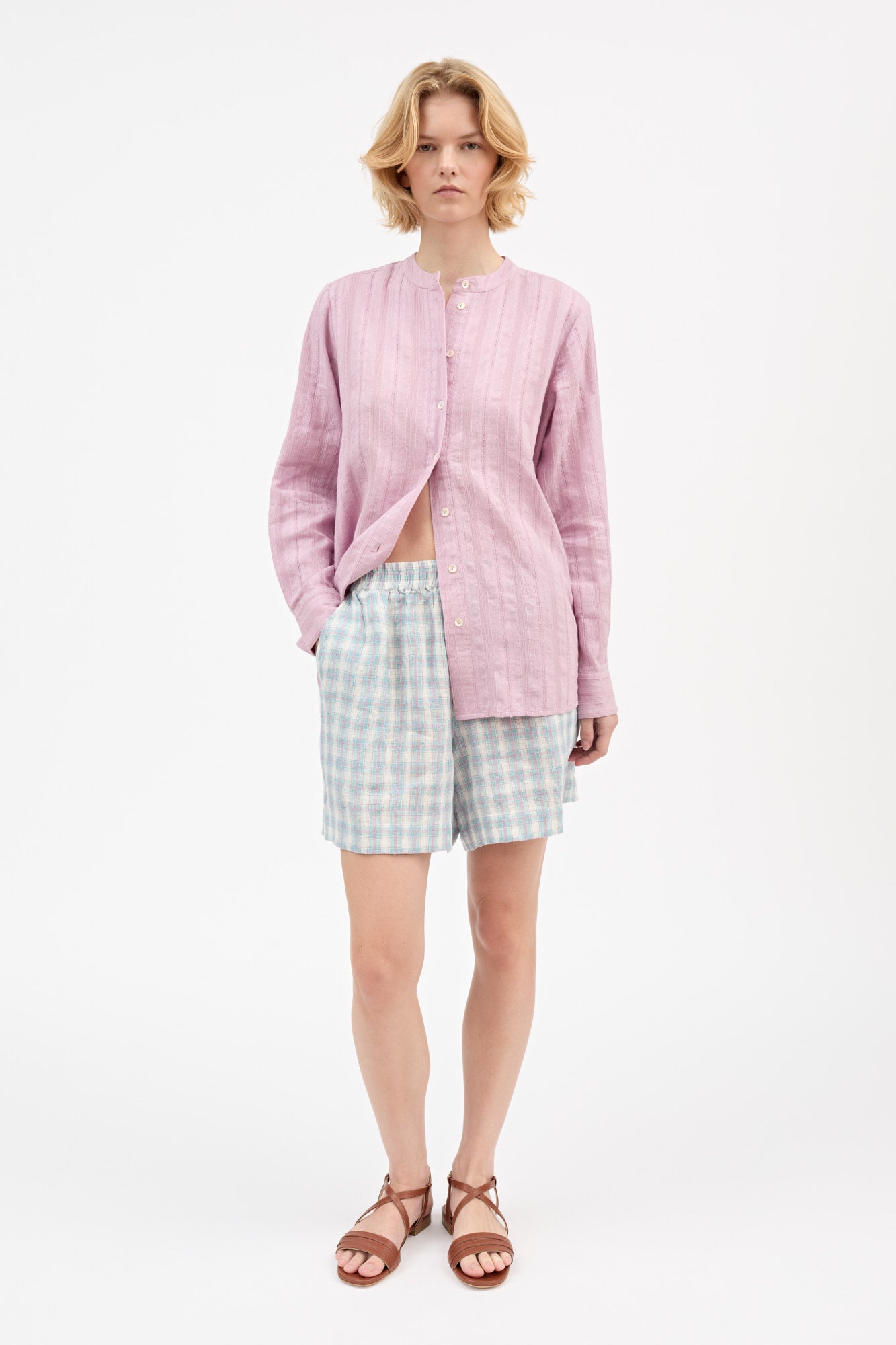 Skall Studio Edgar shorts Shorts Purple/blue check