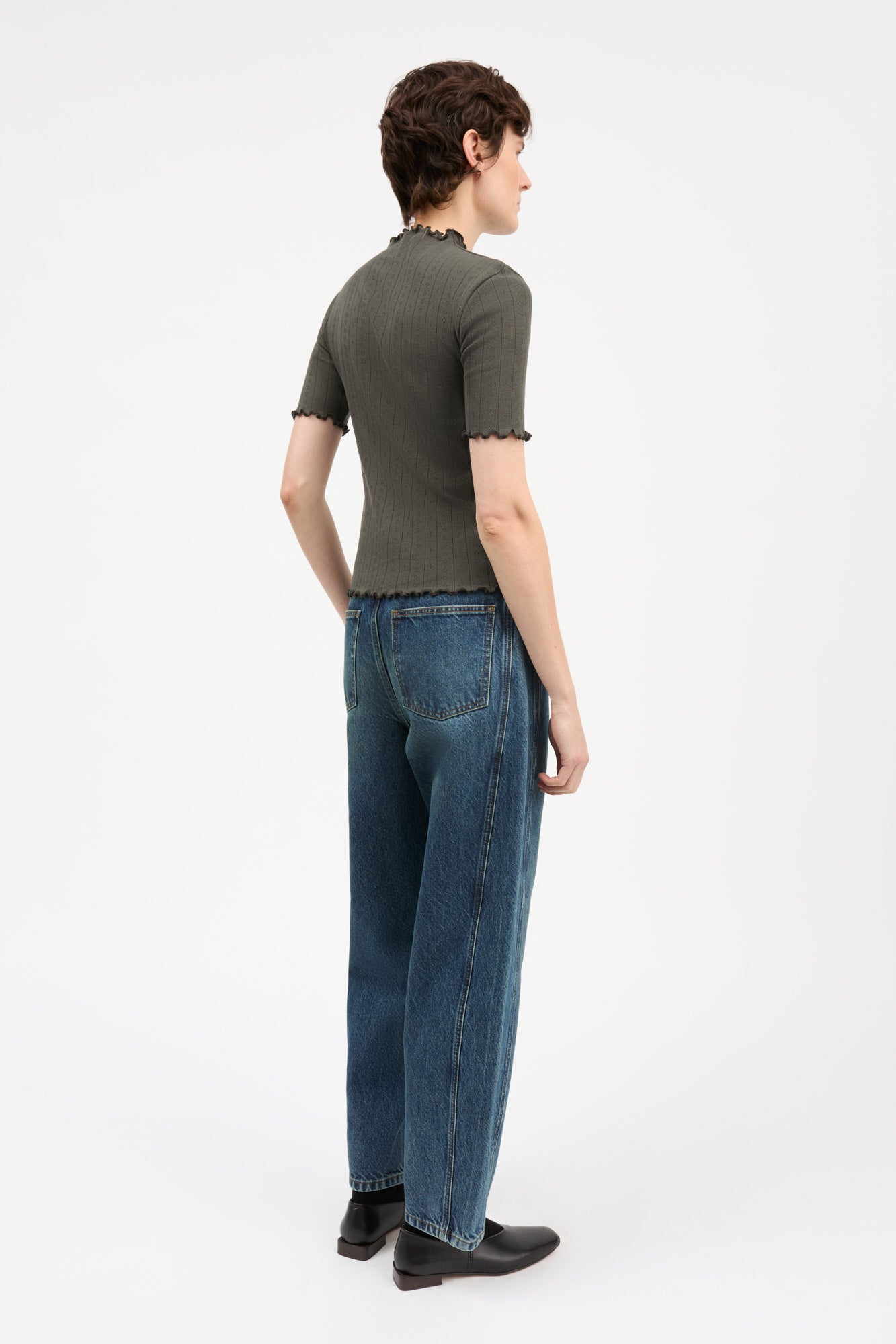 Skall Studio Edie t-neck tee Tee Dark green