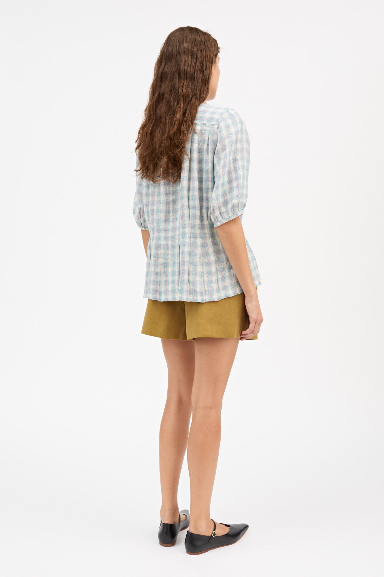 Skall Studio Elvira blouse Blouse Purple/blue check