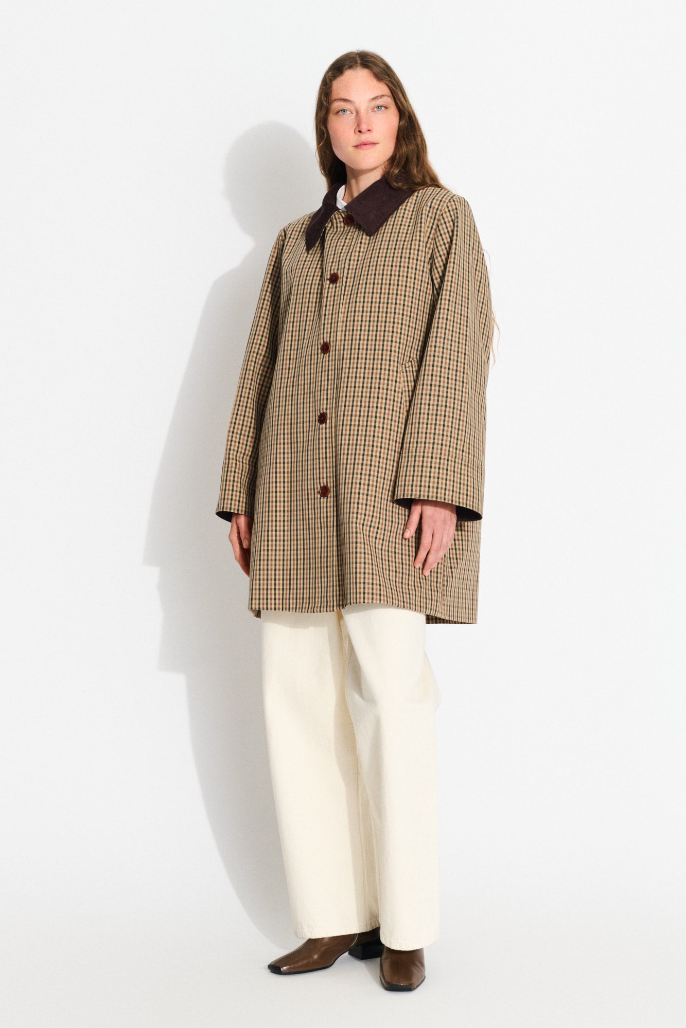Skall Studio Gaby mac coat check Coat Brown/beige check
