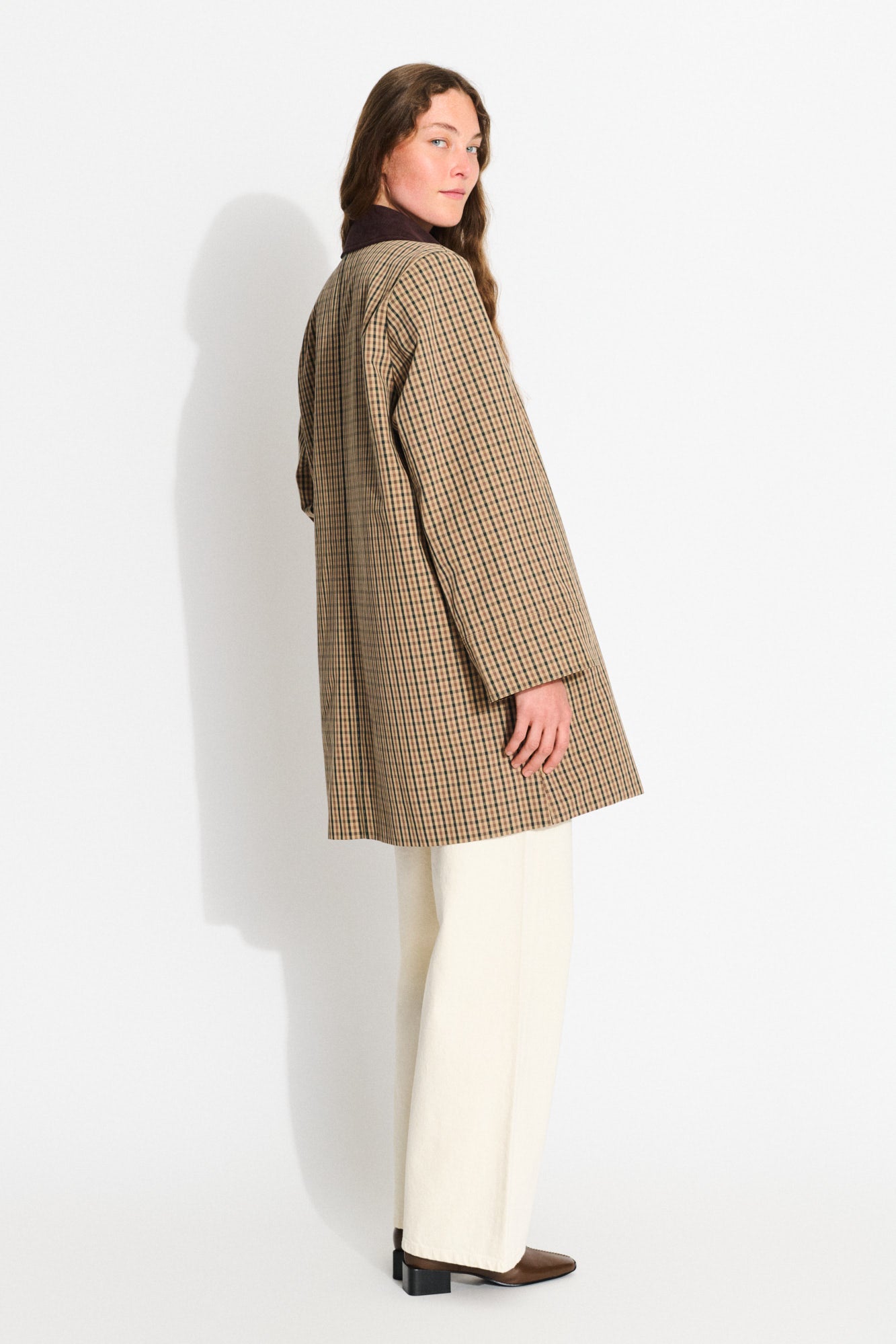 Skall Studio Gaby mac coat check Coat Brown/beige check