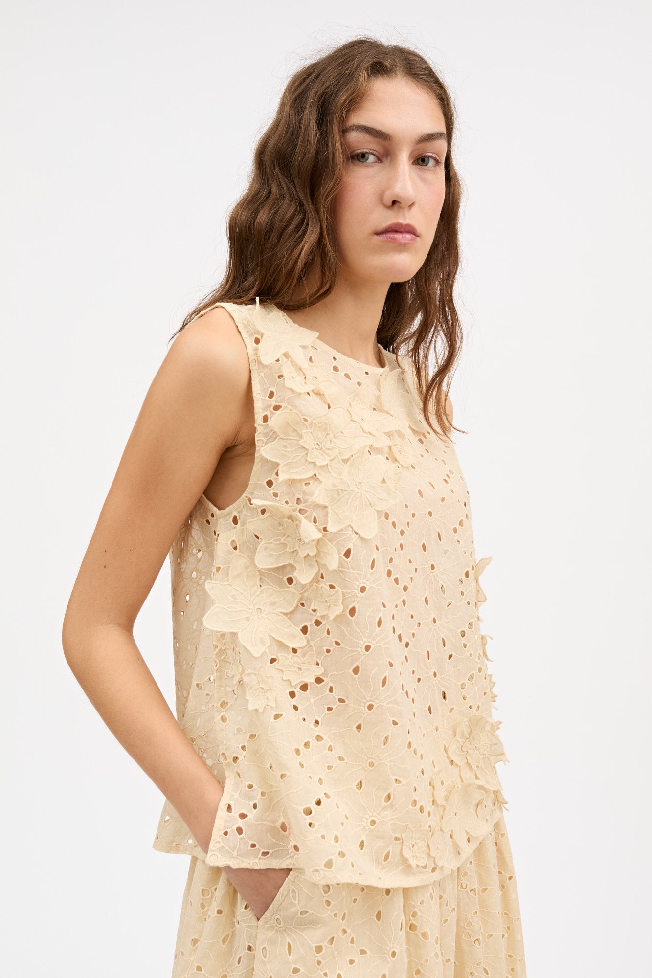 Skall Studio Inka top Top Soft cream