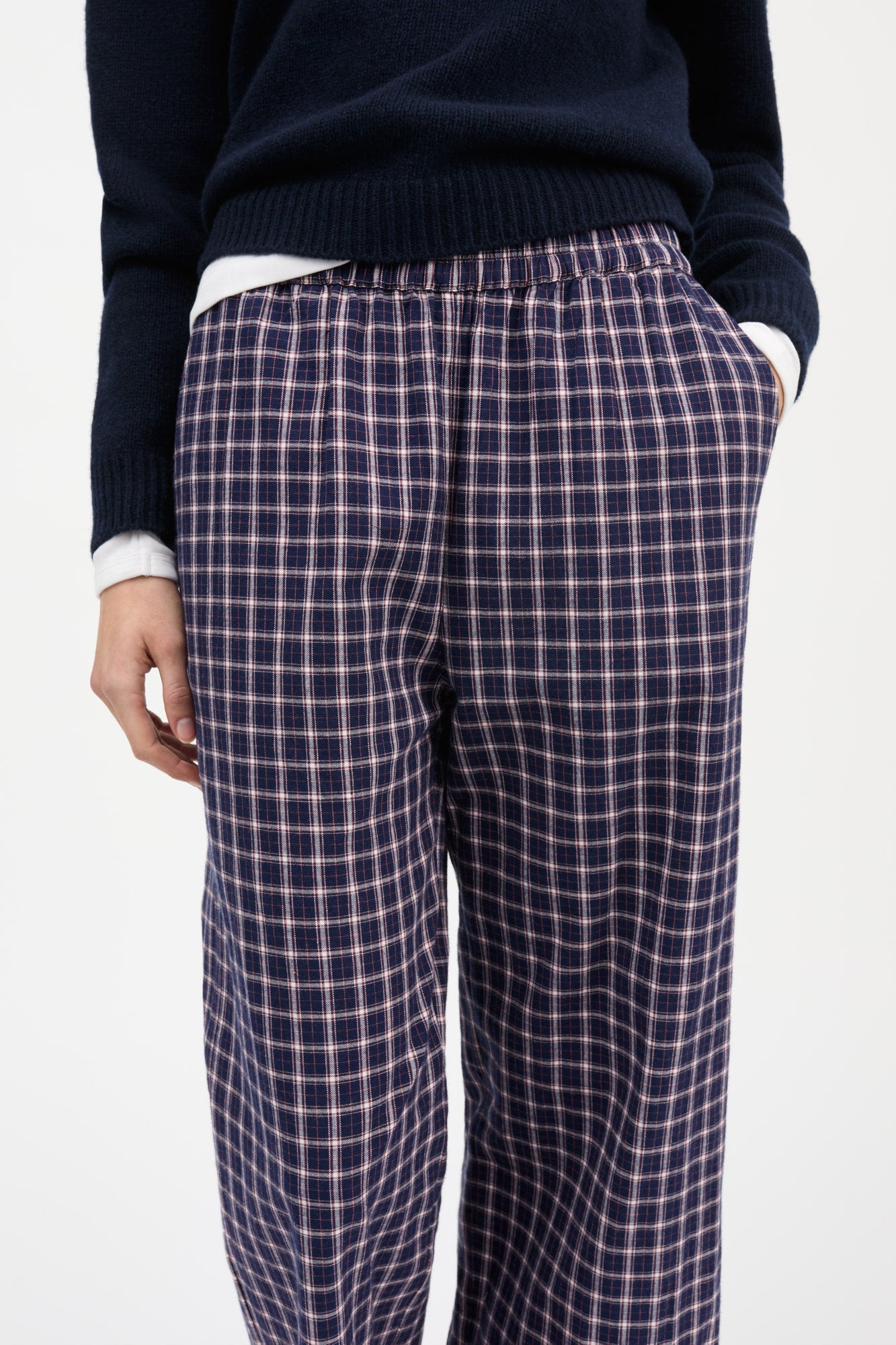Skall Studio Jasmine pants Pants Navy/White/Red check