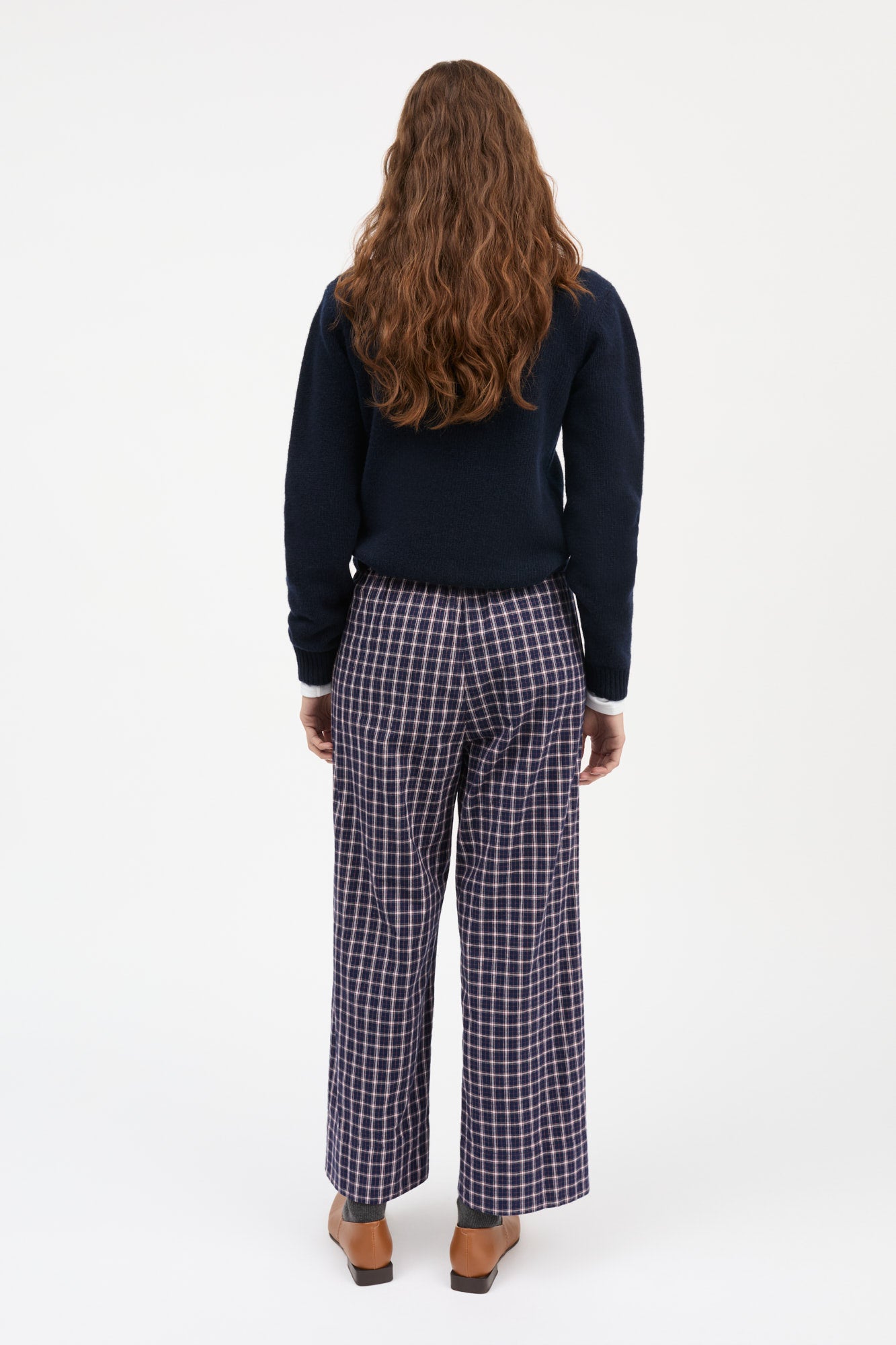Skall Studio Jasmine pants Pants Navy/White/Red check