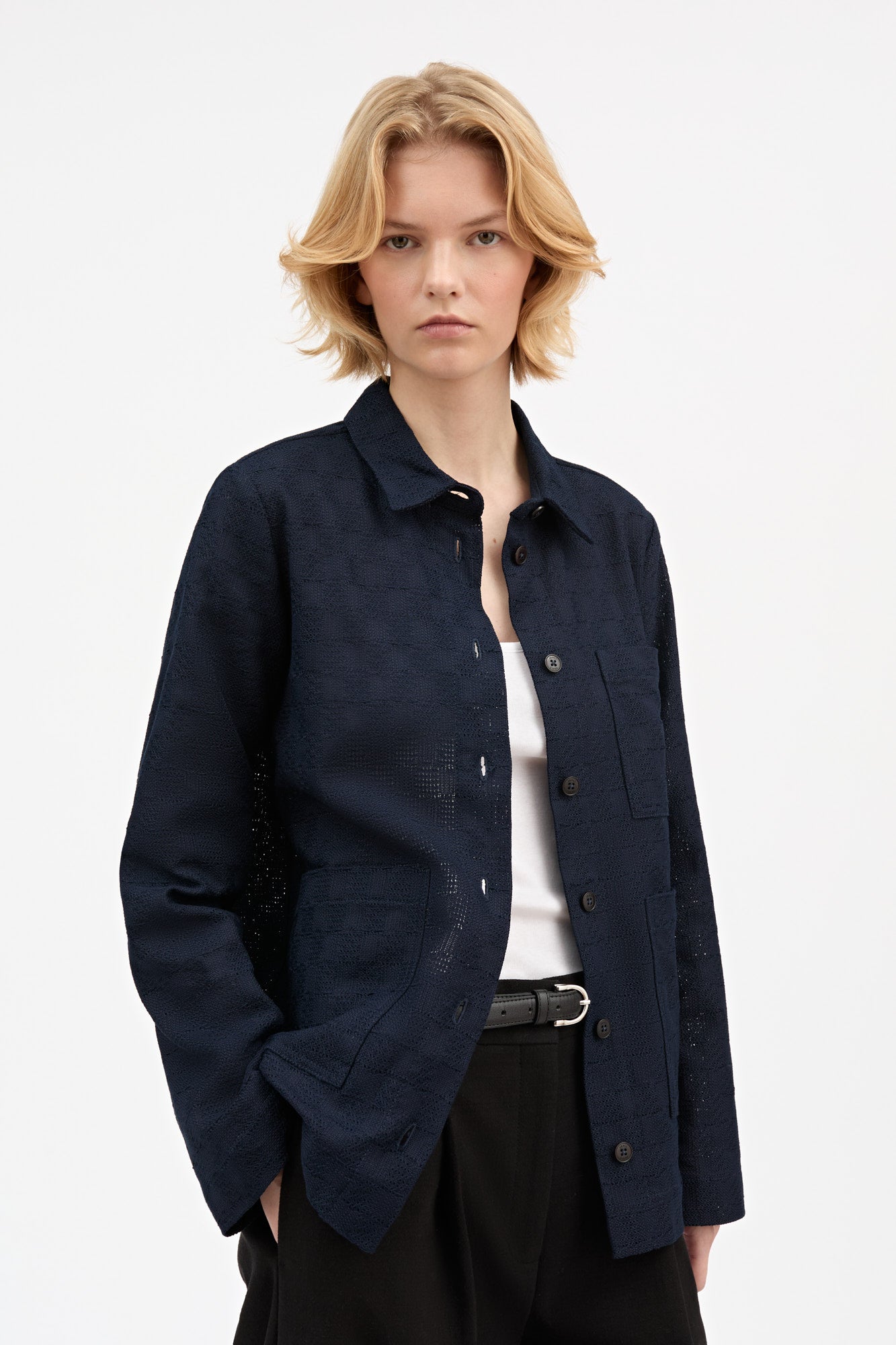 Skall Studio Jon overshirt Shirt Dark navy