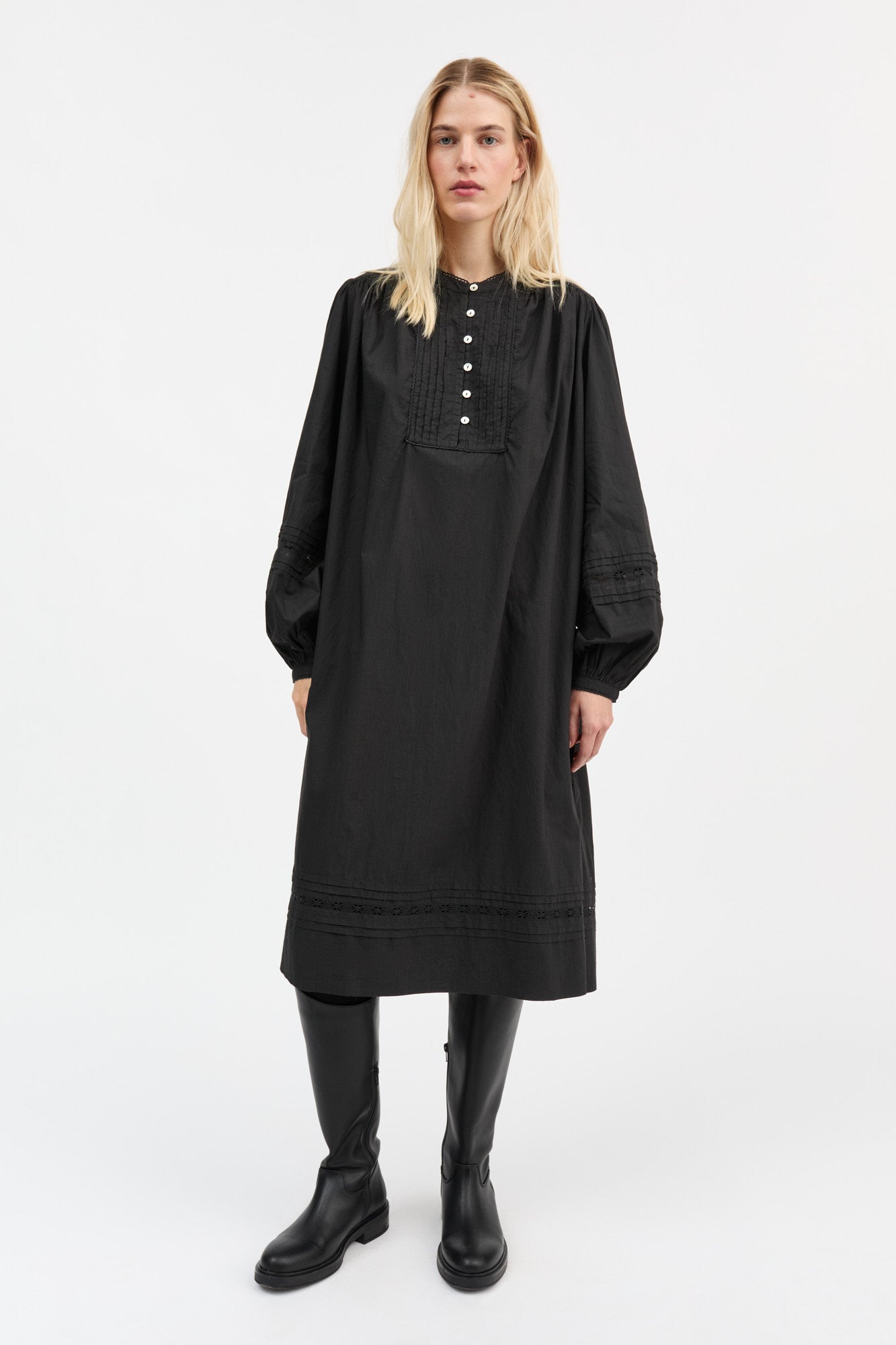 Skall Studio Leaf shirtdress Dress Black