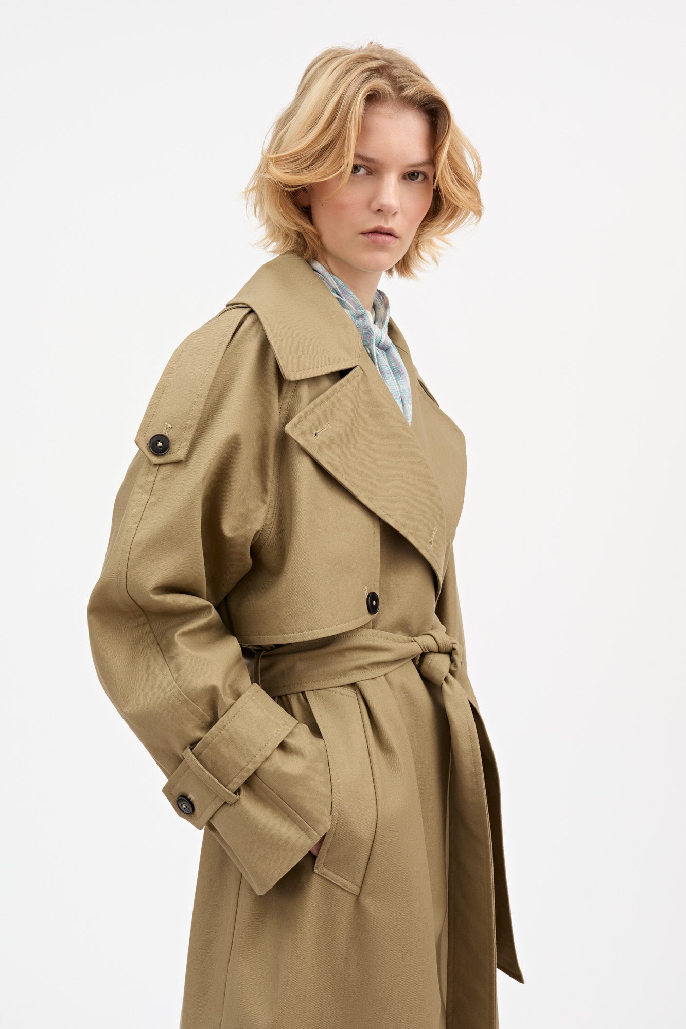 Skall Studio Luna trenchcoat Coat Light khaki