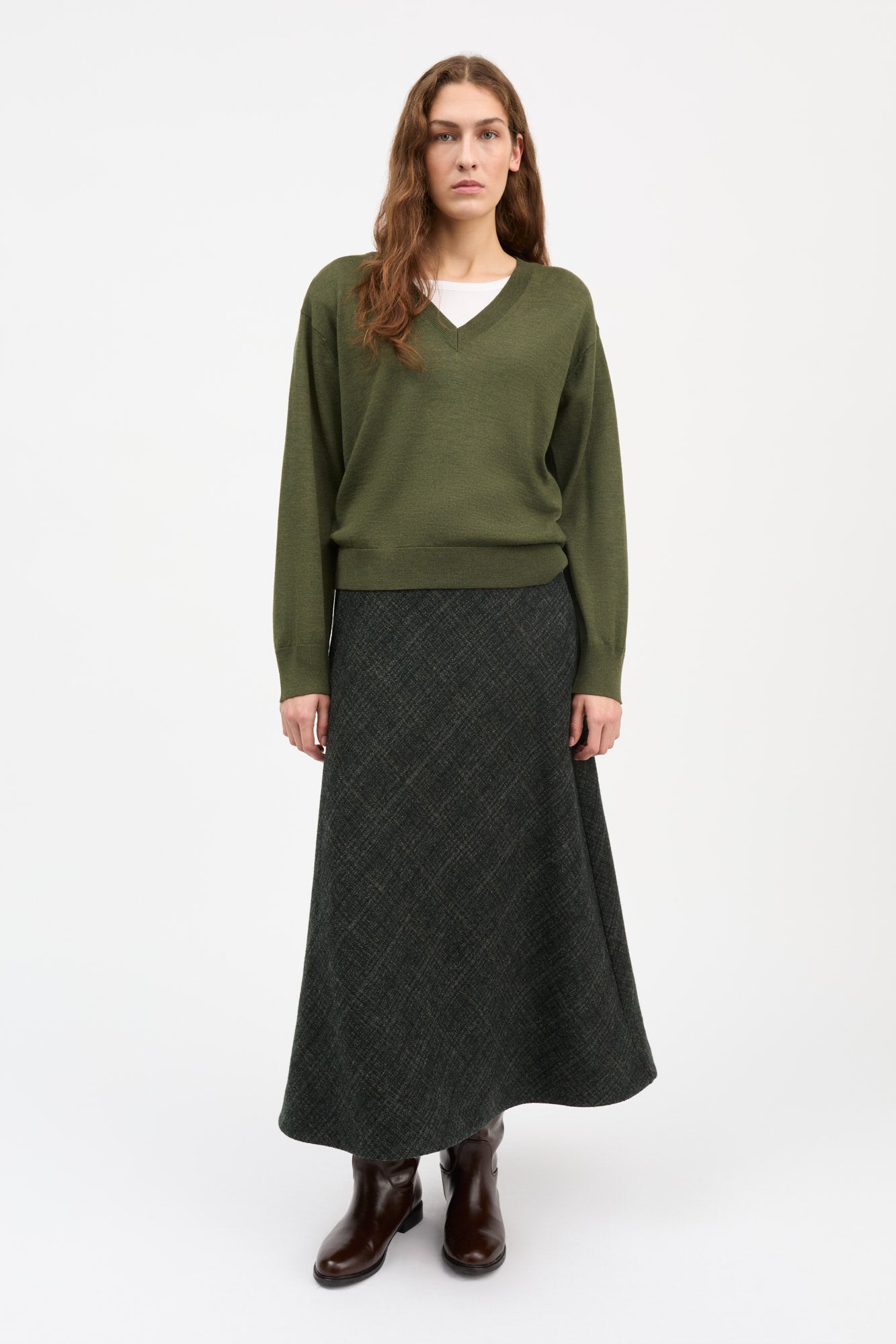 Skall Studio Mila skirt Skirt Green check structure