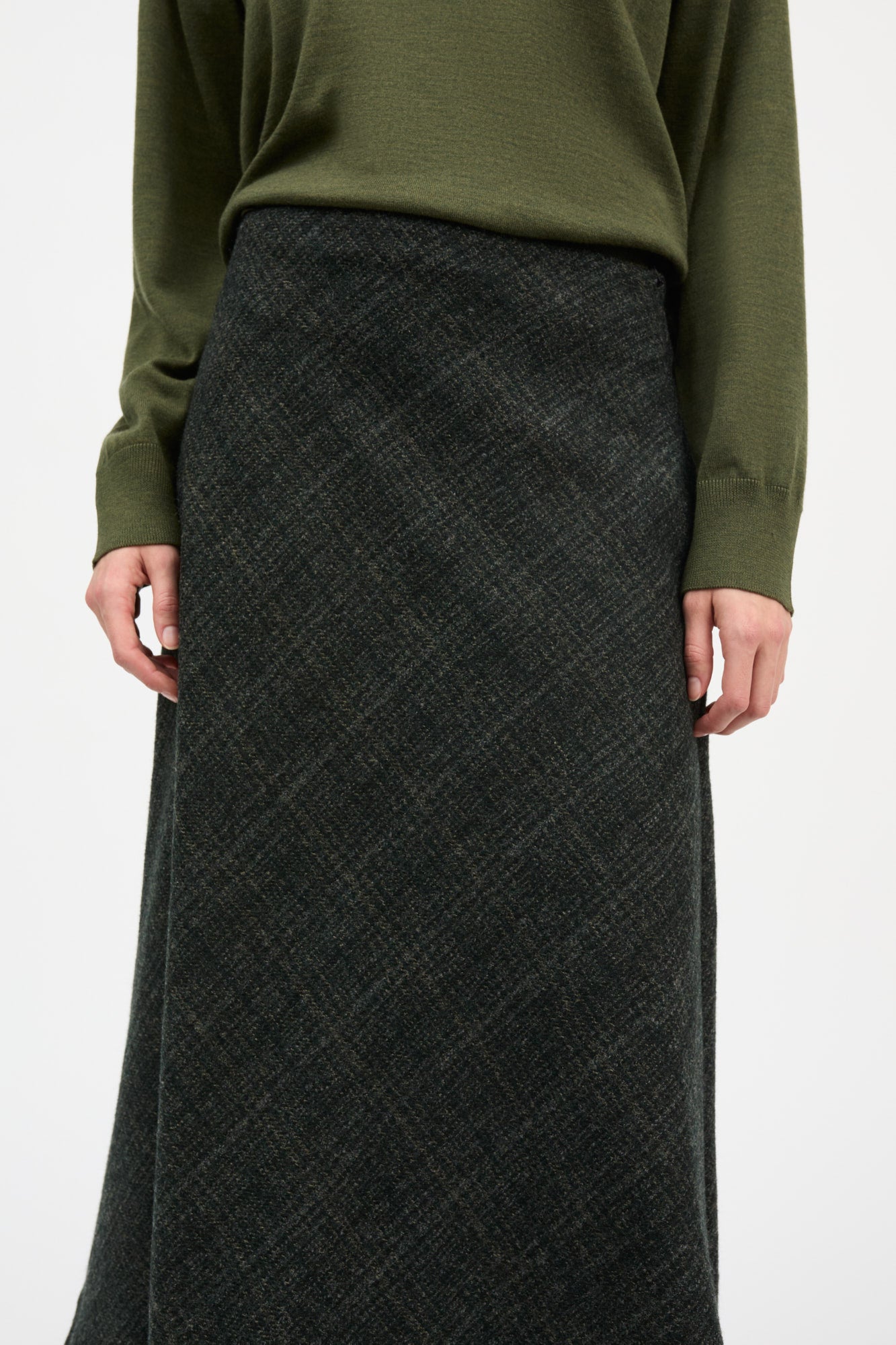 Skall Studio Mila skirt Skirt Green check structure