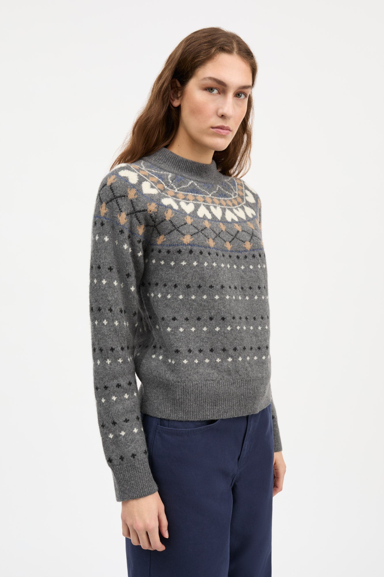 Skall Studio Misty jumper Jumper Grey jacquard