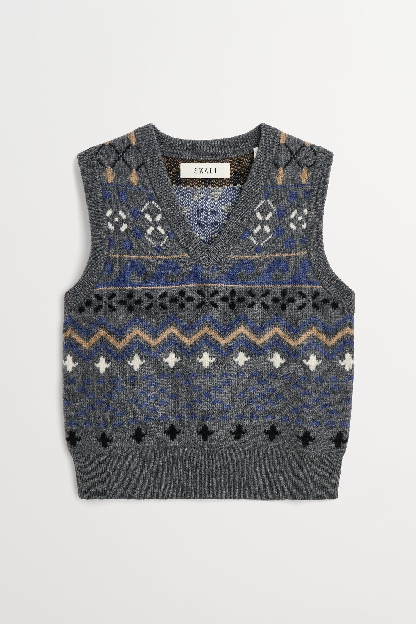 Skall Studio Misty vest Vest Grey jacquard