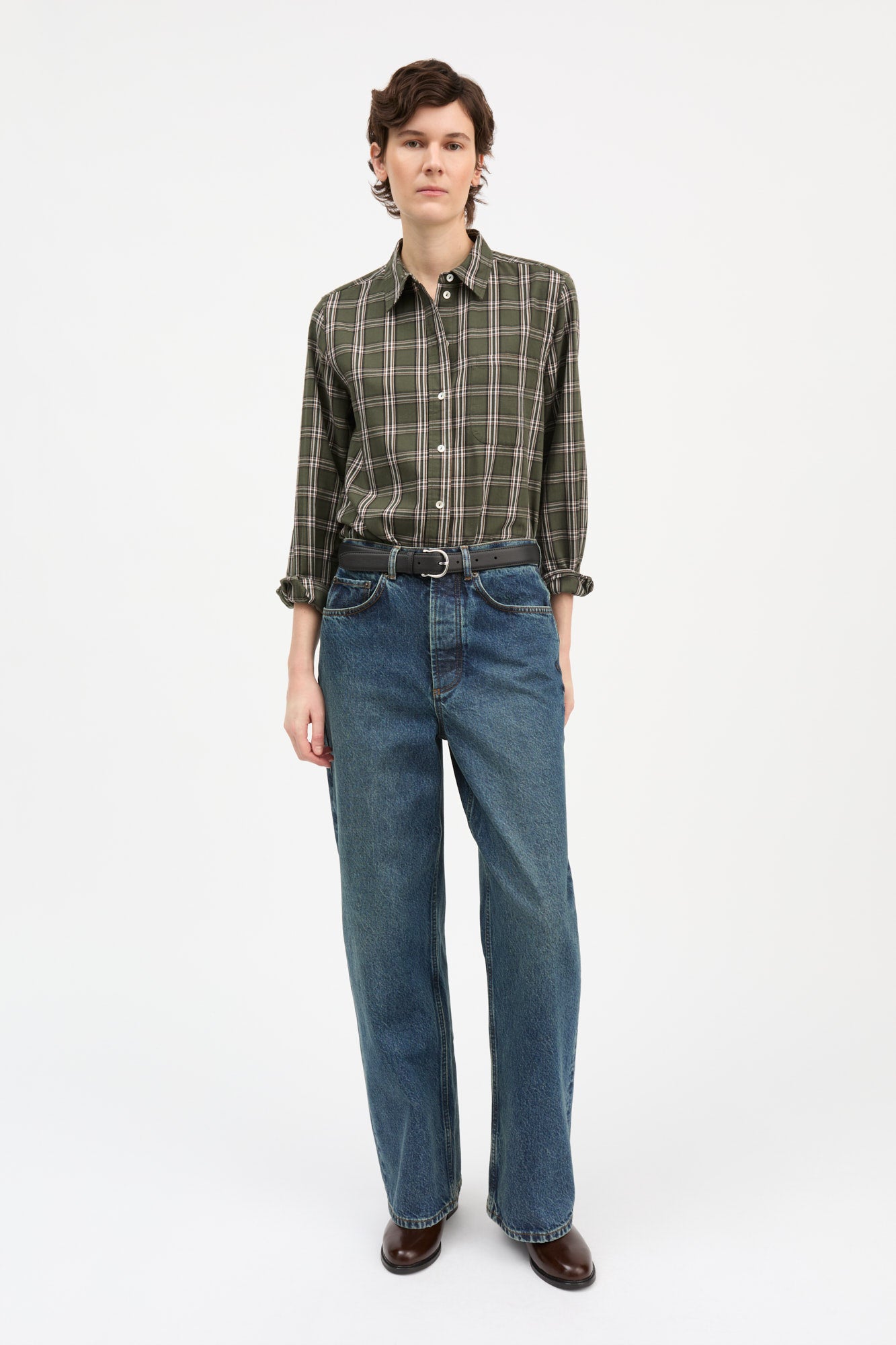 Skall Studio Nico shirt Shirt Green/White check