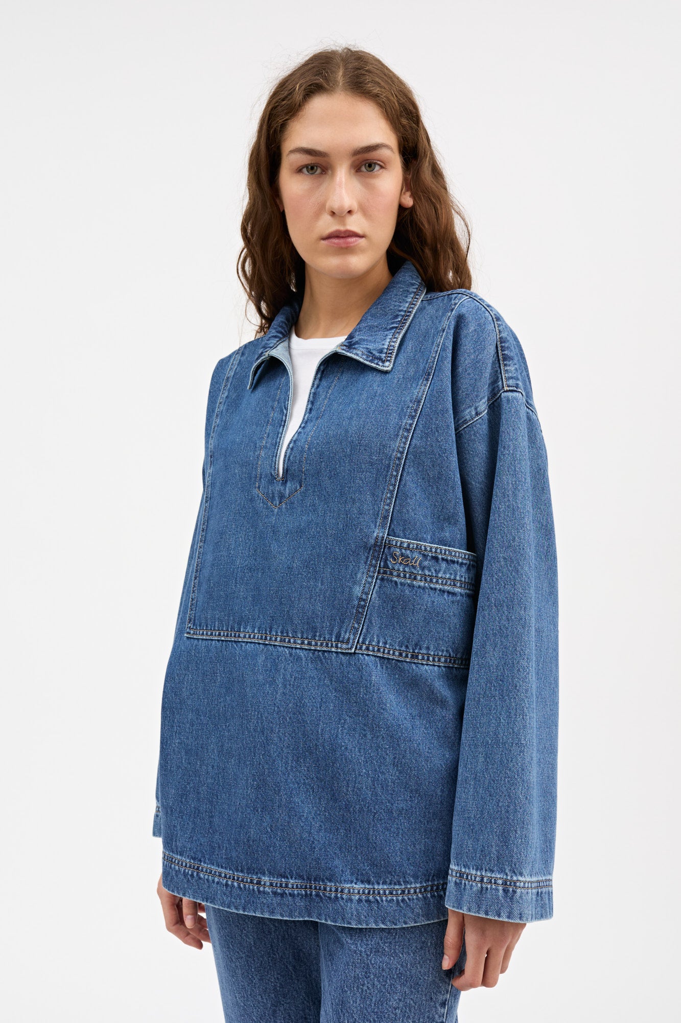 Skall Studio Norma blouse Blouse Slouchy blue