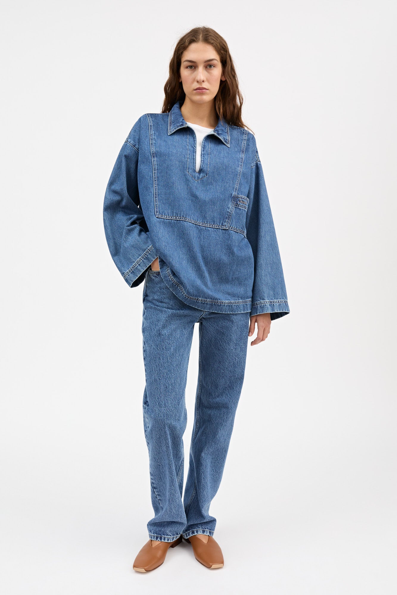 Skall Studio Norma blouse Blouse Slouchy blue