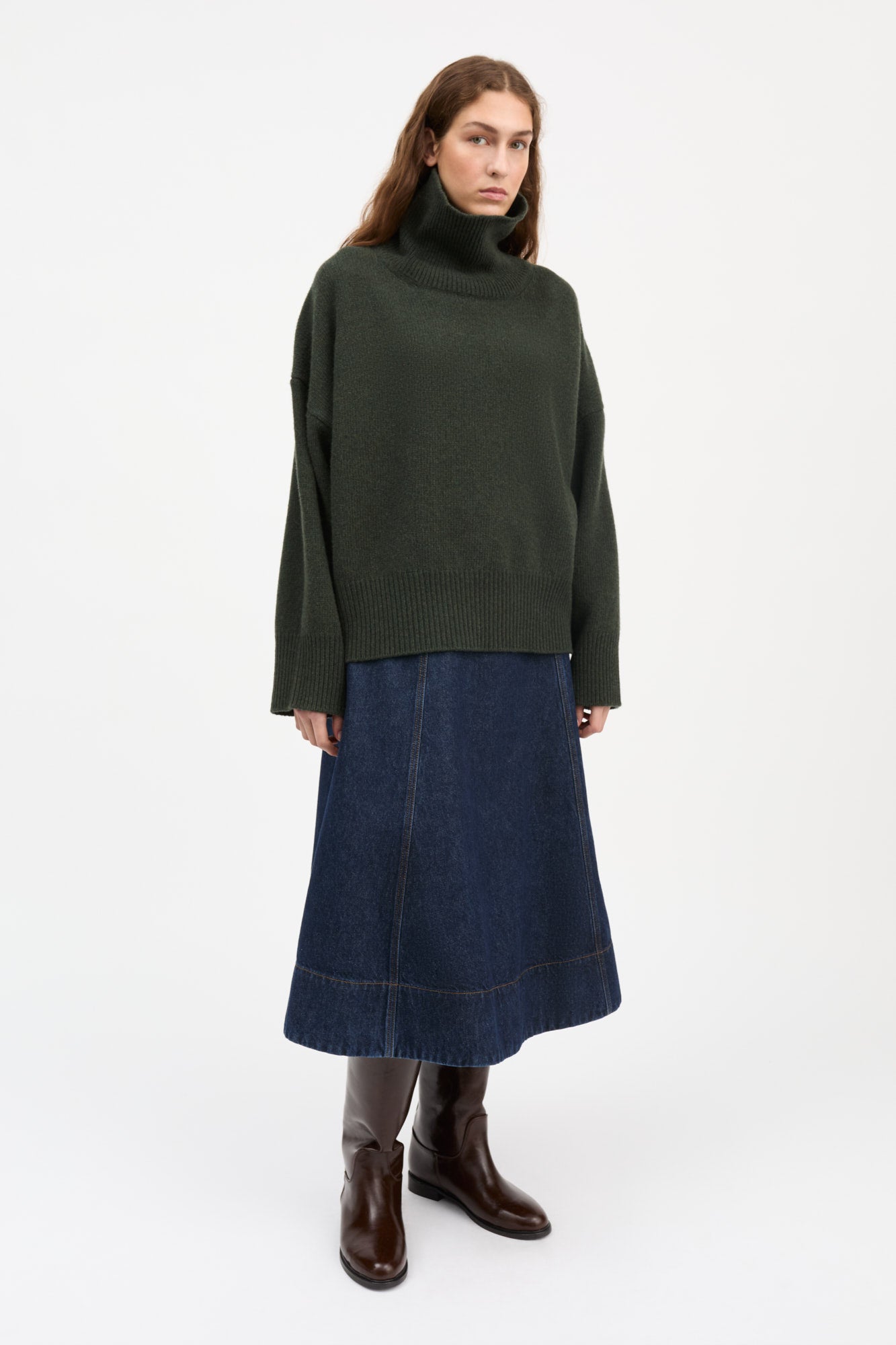 Skall Studio Silene t-neck Turtleneck Dark green