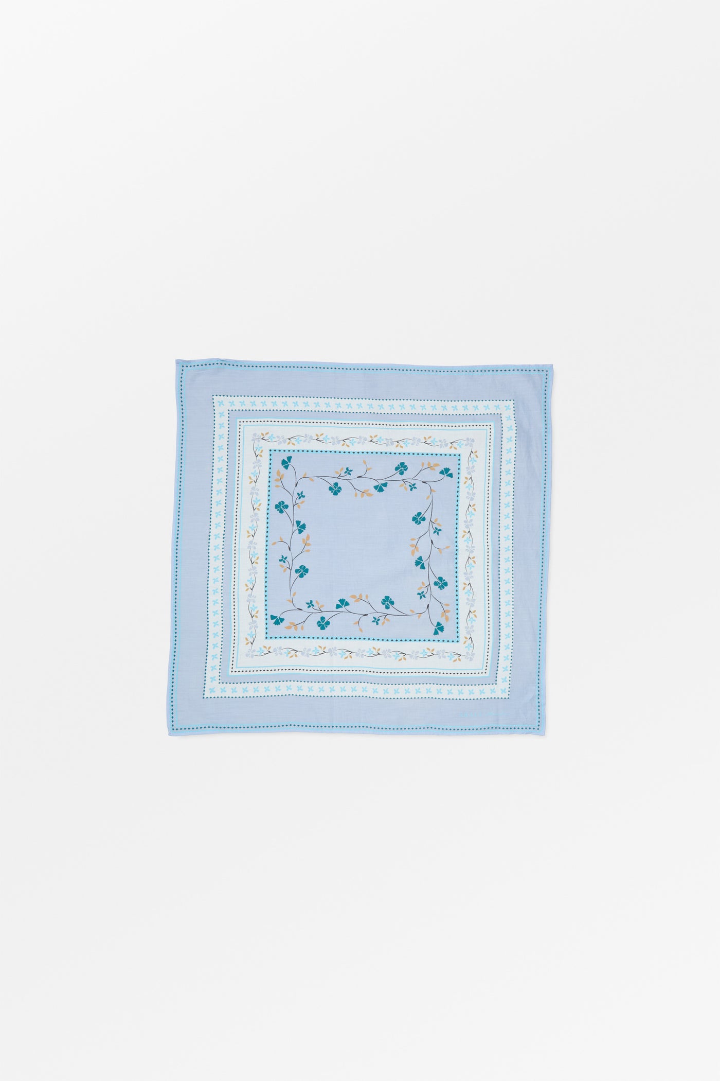 Skall Studio Skall floral scarf 55x55 Scarf Aqua