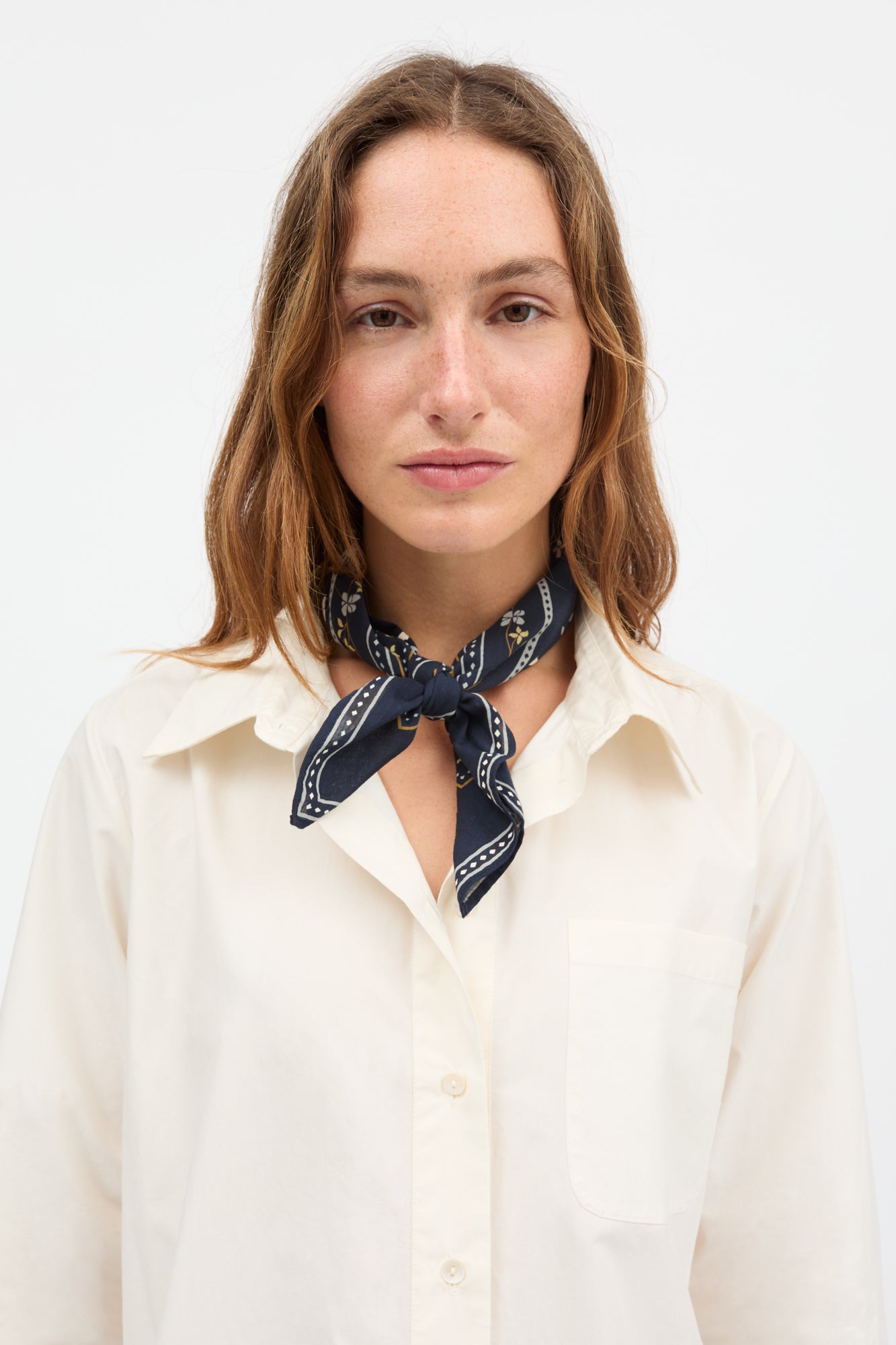 Skall Studio Skall floral scarf 55x55 Scarf Navy